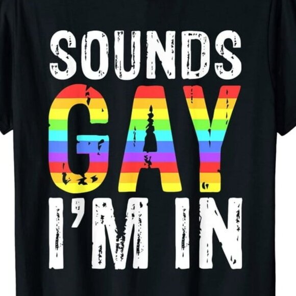Sounds Gay I'm In T-Shirt LGBT Pride Gifts T-Shirt - Picture 3 of 3